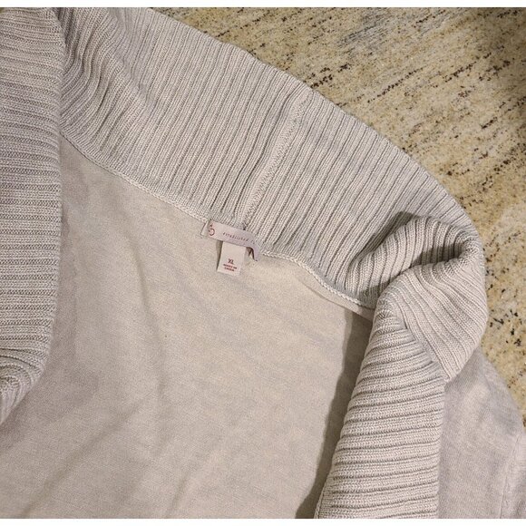 Dress Barn Woman XL Open Front Asymmetrical Hem Cardigan Sweater Zipper Accent - Picture 10 of 15